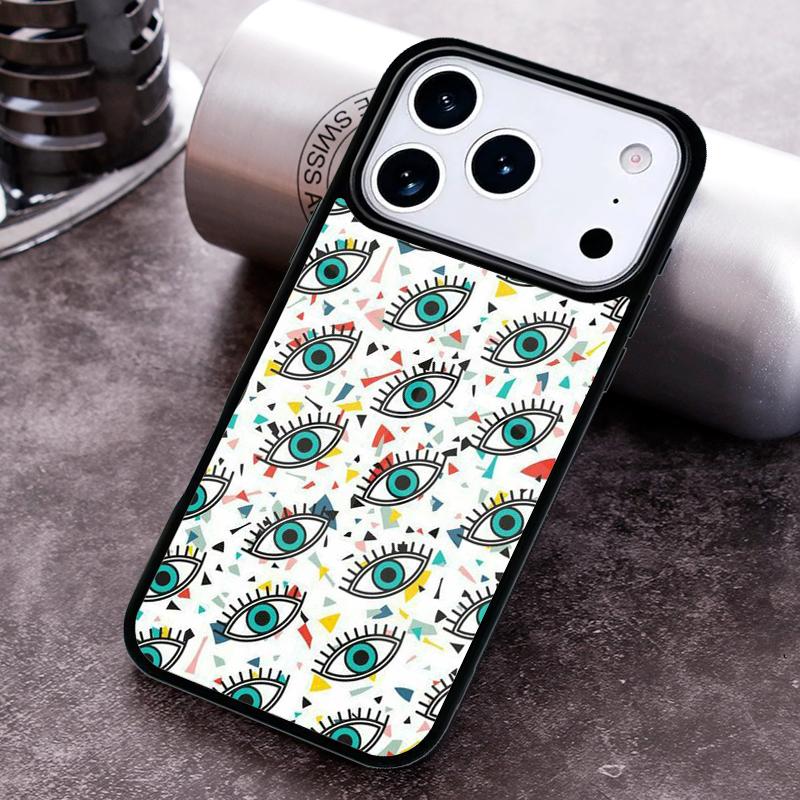Чехол для телефона с узором "Глаза" для iPhone 17 16 15 Pro Max Air 14 13 12 11 Plus Ударопрочный чехол