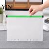 Student Document Holder 8 Pcs A4 A5 B6 A8 Binder Pockets, 6/11 Hole Clear Plastic Zipper Storage Bag Pouch Organizer, Loose Leaf File Folder