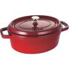 Staub Cocotte Oval Cherry Large Hand Cast Enamel Pot IH Compatible Japanese La Cocotte Oval "Pico 27cm" [Authorized Product] 40509-846