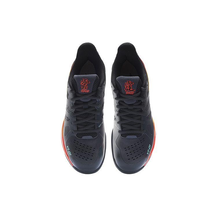 Кроссовки Li Ning Cloud Thunder Fabric из искусственной кожи, амортизирующие, дышащие, износостойкие, нескользящие, с низким верхом, для бадминтона, унисекс, черные, AYAS028-5
