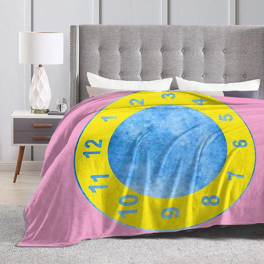 Clock Rug (The Big Comfy Couch) Blankets Soft Warm Flannel Throw Blanket Bedding for Bed Living room Picnic Travel Home Couch