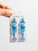3pairs Small Laser Acrylic Laboratory Beaker Stud Earrings for Women Cute Measuring Cup Spirit Lamp Earring Trend Jewelry Gift