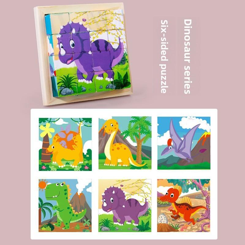 Деревянные 3D Гексаэдральные Пазл Блоки Для Малышей Развивающая Игрушка Подарок Для Детей