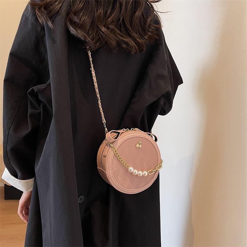 Стильная и простая сумка через плечо, простая и модная повседневная сумка-мессенджер 2024 года, новая версия, повседневная маленькая круглая сумка