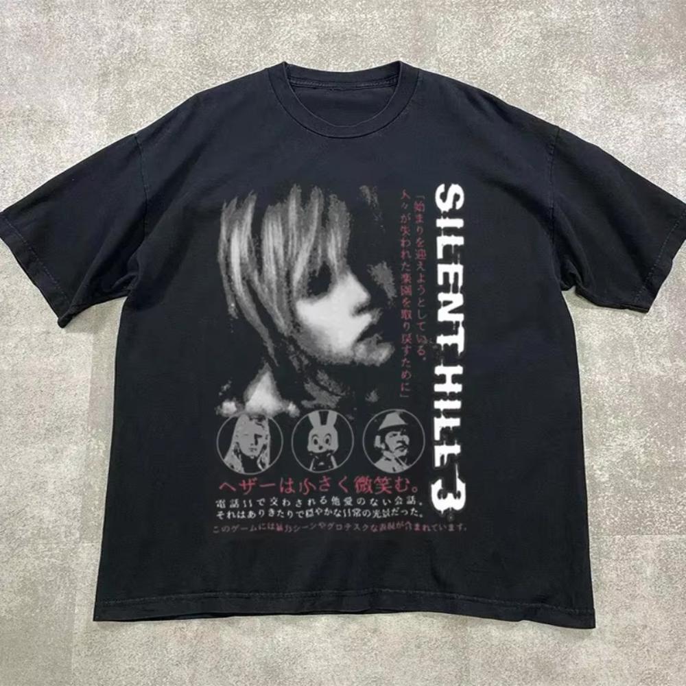 Silent Hill 3 Унисекс Женская Футболка Хоррор Игра Забавная Футболка Футболка Принт Короткий Рукав Футболка Одежда Футболка Женская Хлопок Летний Топ 2025