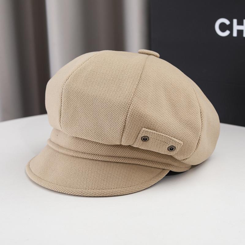 Женская многофункциональная восьмиугольная шляпа, берет газетчика, плиссированная шляпа газетчика с тиснением