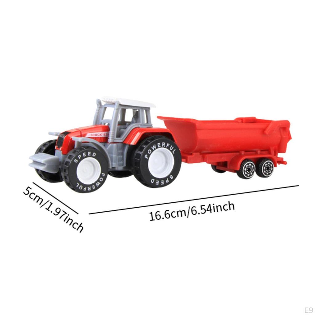 Сельскохозяйственный тракторный грузовик игрушка в подарок образовательный коллекционный толкай и иди с фрикционным приводом для