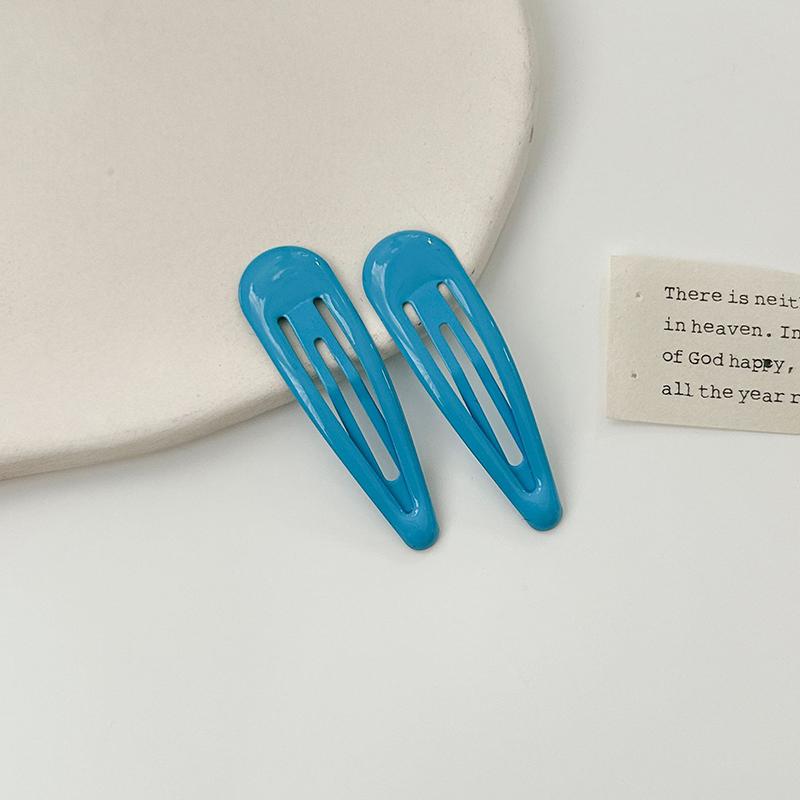 10Pcs/lot Macaron Candy Color Waterdrop Shape 5cm BB Hair Clips Girls Kids Hairpins Barrettes Headwear Accessories For Women