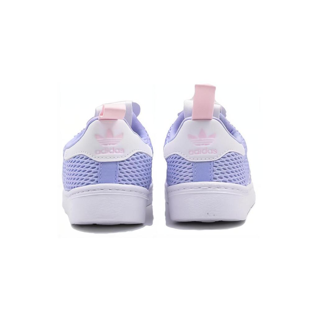 adidas Оригинальные Superstar 360 Тканевая Мягкая Подошва Удобные Прочные Низкие Детские Кеды для Скейтбординга Детские Кроссовки Синие Белые IE0680