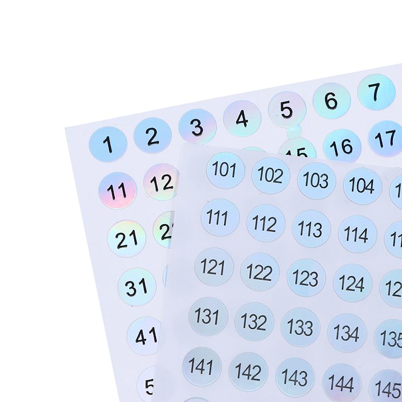 Водонепроницаемый номер 1-200 лазерные этикетки наклейки лак для ногтей губная помада бирки с номерами