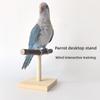 Деревянная настольная подставка для попугая, жердочка для птиц из натурального бревна, интерактивная вентиляция, маленькая подставка для тренировок из массива дерева, игрушка для попугая