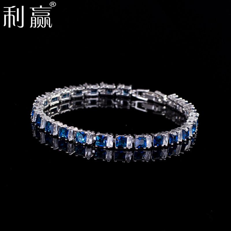 South Korea Aaa Zircon Bracelet Simple Girl Accessories Electroplated Real White Gold Color Retention Lasting