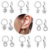 1Pc 316L Surgical Steel 16G Pendant Drop Huggie Earrings Women Men Jewelry Gift