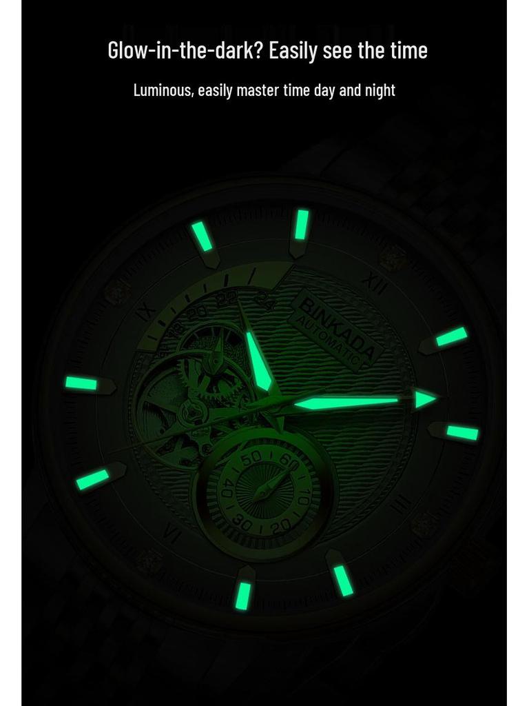 Супер мужские водонепроницаемые автоматические механические многофункциональные часы - Хит продаж