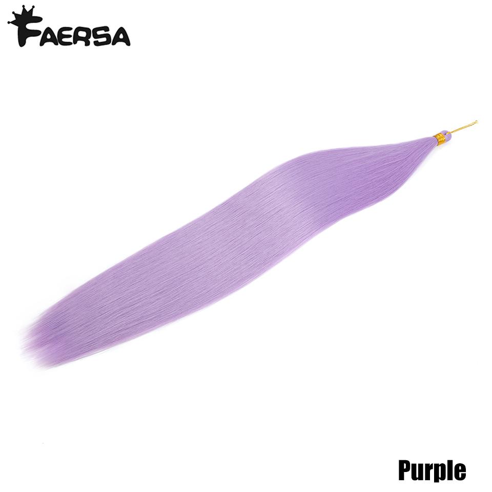 Ariel Straight PonyTail Synthetic Hair 30 Inch Bundles Crochet Braids Ombre Brown Crochet Brading Hair Extensions for Women