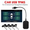 USB Android система оповещения о температуре шин Smart Car TPMS автоматическая система оповещения о температуре для автомобильного радио DVD-плеера