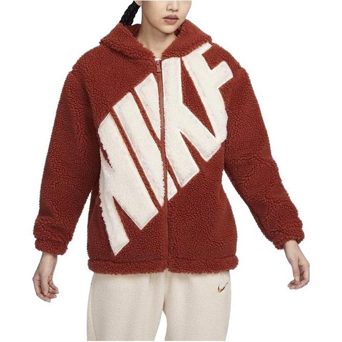 Nike Спортивная одежда ОС23 Бархатистое пальто Женское Красное FB8696-832