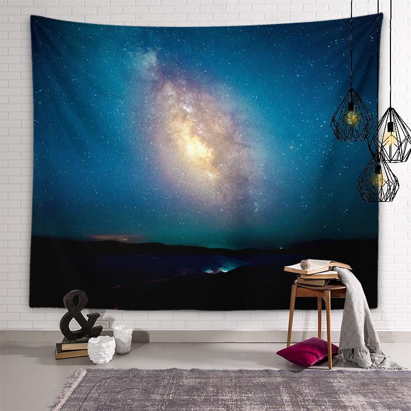 Мечта Звездное небо Гобелен Ночное небо Пейзаж Гобелен Общежитие Эстетическое украшение Гостиная Спальня Украшение дома