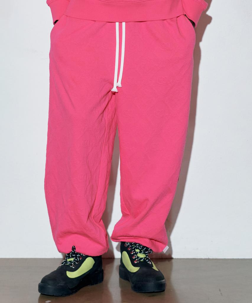 SCULPTOR Jacquard Flower Jogger Pants Acid Pink