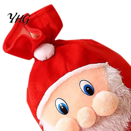 Holiday Giveaway Bags Christmas Santa Claus Sack, Adjustable Drawstring Gift Bag, 3D Sack Fabric Present Pouch, Party Supplies Xmas Favor