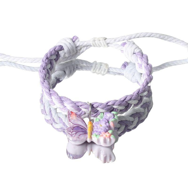 Оригинальный плетеный красочный браслет на магнитной застежке для трех человек «Милые подружки», красивый, регулируемый, парный, на присоске, ремешок для ношения