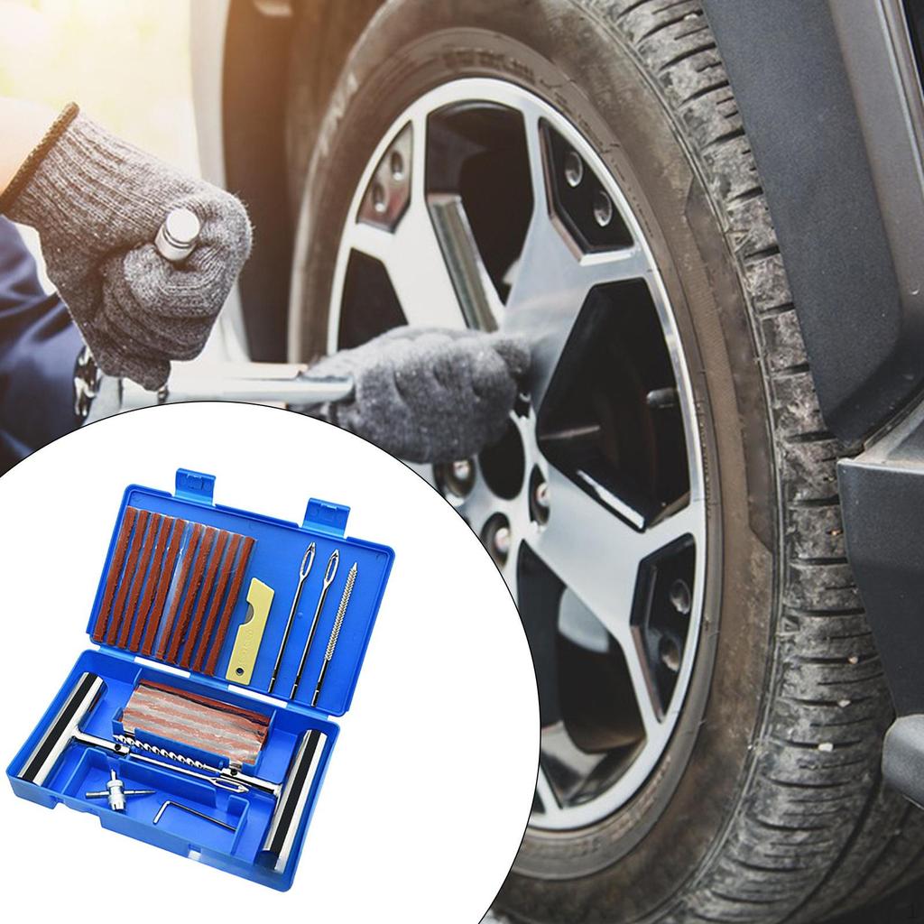 Набор инструментов для ремонта шин, инструмент для плоского прокола для квадроцикла, автофургона, 33 шт., зеленый