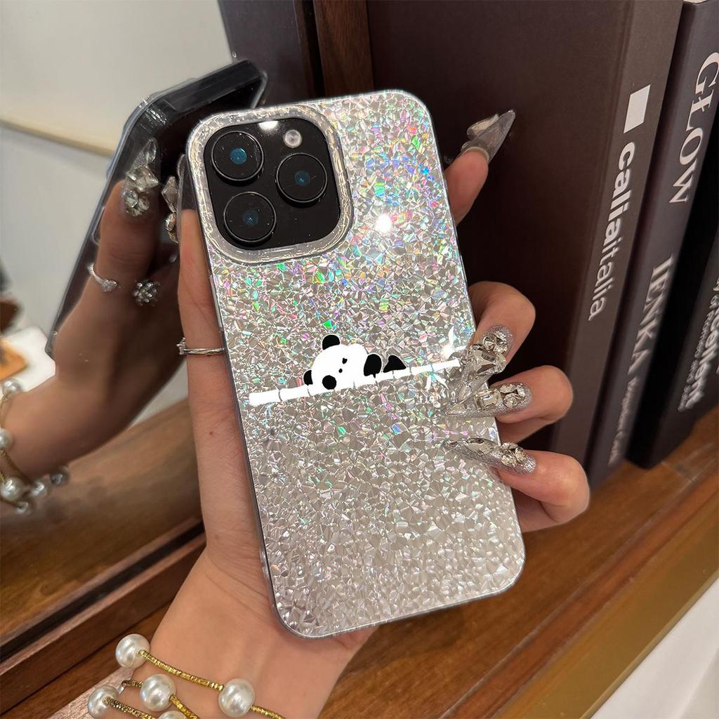 Случайные Черные Фигуры Чехол для iphone 11 16 Plus 15 XR 17 Pro XS Max 12 13 14 18 Pro Max Air Серебристый Блеск Трескающийся Фон