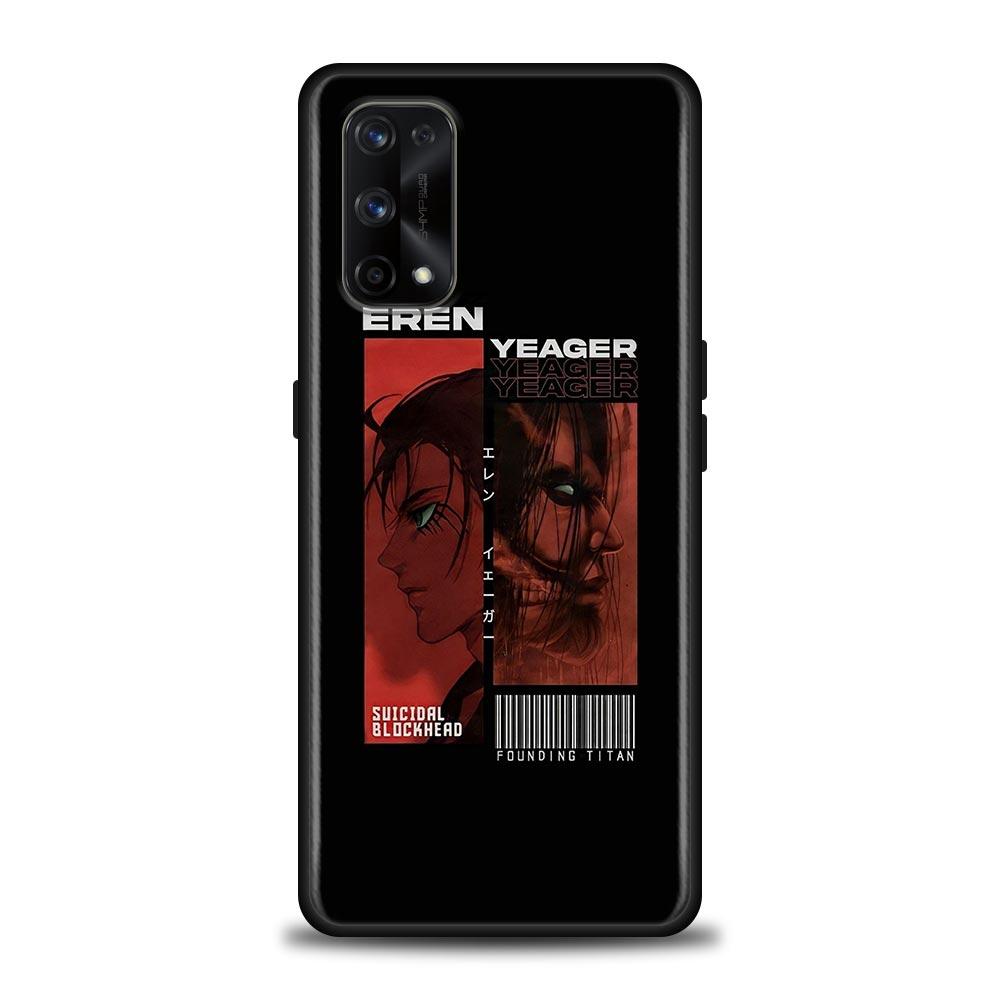 Чехол с аниме «Атака Титанов Эрен Йегер» для Realme C21Y C21 C25 C20 C15 C12 C11 C1 GT Master Neo Neo2 5G, силиконовые мягкие чехлы