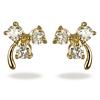 [Q8210] - Gold Plated Earrings 'Clovers' White Gold - 10x7 Mm