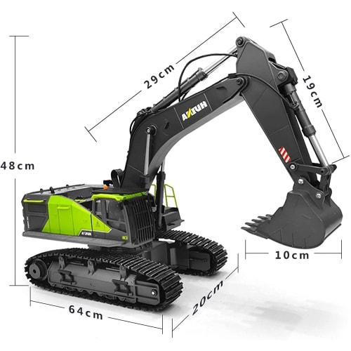 Yitong Radio-Controlled Excavator, September 2020 Model, Alloy Edition, RC Excavator, 2.4GHz Wireless, 22-Channel Power Shovel, Swivel, Equipped with