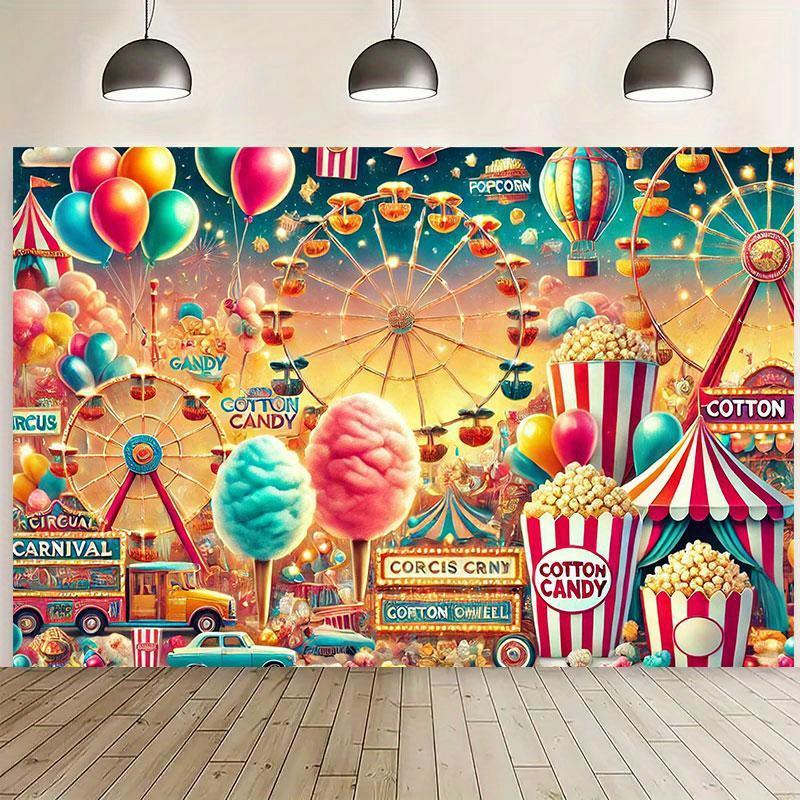 The festive carnival banner is suitable for photography backgrounds indoor and outdoor decorations and party celebrations