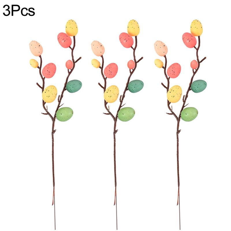 2/3/5/10Pcs Easter Egg Tree Branches Home Decoration Painting Field Eggs Spring Party Decor