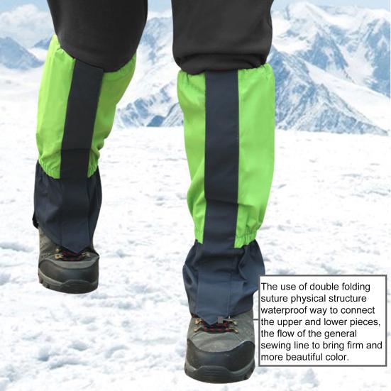 1 Pair Snow Boot Leg Gaiters Wear-Resistant Waterproof Adjustable Men Women Boot Gaiters Leg Guards for Camping Hiking