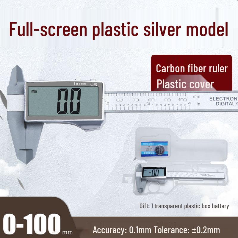High-Precision Digital Vernier Caliper for Jewelry & Crafts: All-Plastic Design, Ideal for Measuring Small Items like Bracelets and Pearls.