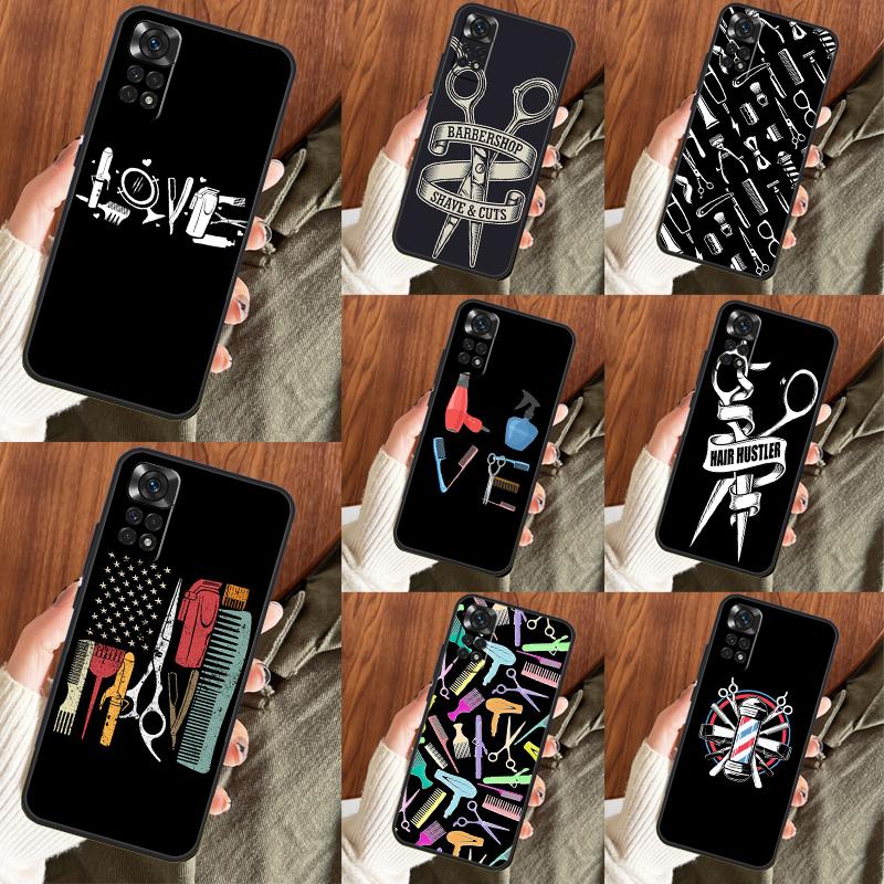 Barber Shop Hair Stylist Tools Case For Xiaomi Redmi Note 12 Pro 8 9 10 11 Pro Note 11S 9S 10S 9A 9C 9T 10C 12C Cover