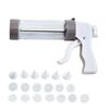 Biscuit Press Gun Stainless Steel Spritz Biscuit Maker Machine for DIY Baking with 13 Discs and 6