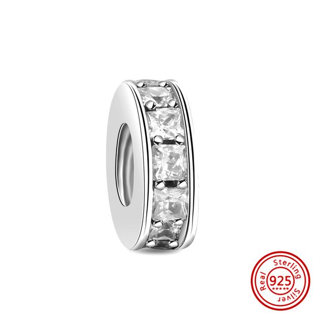 100% стерлингового серебра 925 пробы, прозрачный циркон, снежинка, гербарий, кластер, кулон, бусины, подходят для браслетов, ювелирных изделий