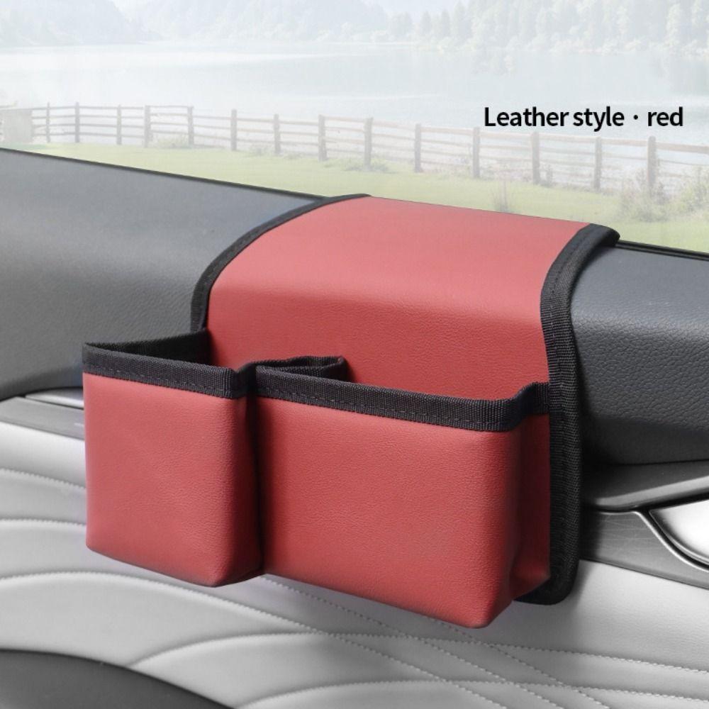 2 Pockets Car Window Storage Box Universal Car Phone Holder Vehicle Side Door Organizer Camping