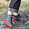 Мужские и женские резиновые сапоги с коротким голенищем, водная обувь, нескользящие, износостойкие, с плюшевой подкладкой, водонепроницаемые, теплые, для рыбалки, рабочая обувь
