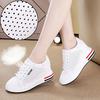 Весенне-осенняя женская обувь новая внутренняя высота увеличение каблука одинарная обувь маленькие белые туфли женские низкие повседневные спортивные туфли женские