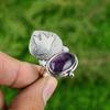 Sterling Silver African Amethyst Gemstone Bird Wedding Promise New Ring Jewelry