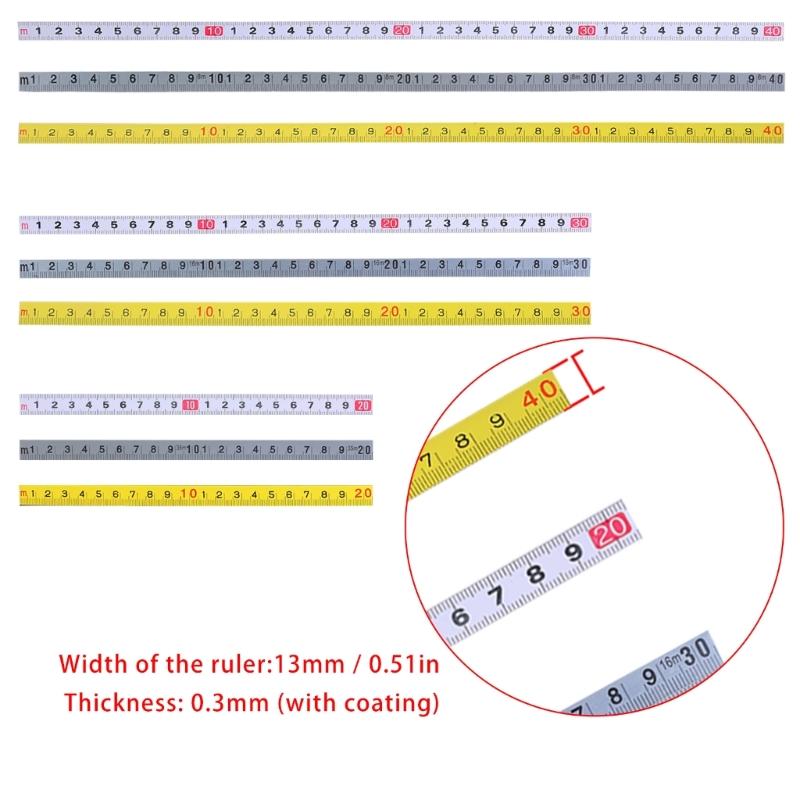 20/30/40cm Soft Tape Measure Backed Adhesive Flexible Tape Measure High Precision Measurement Tool for Home Crafts
