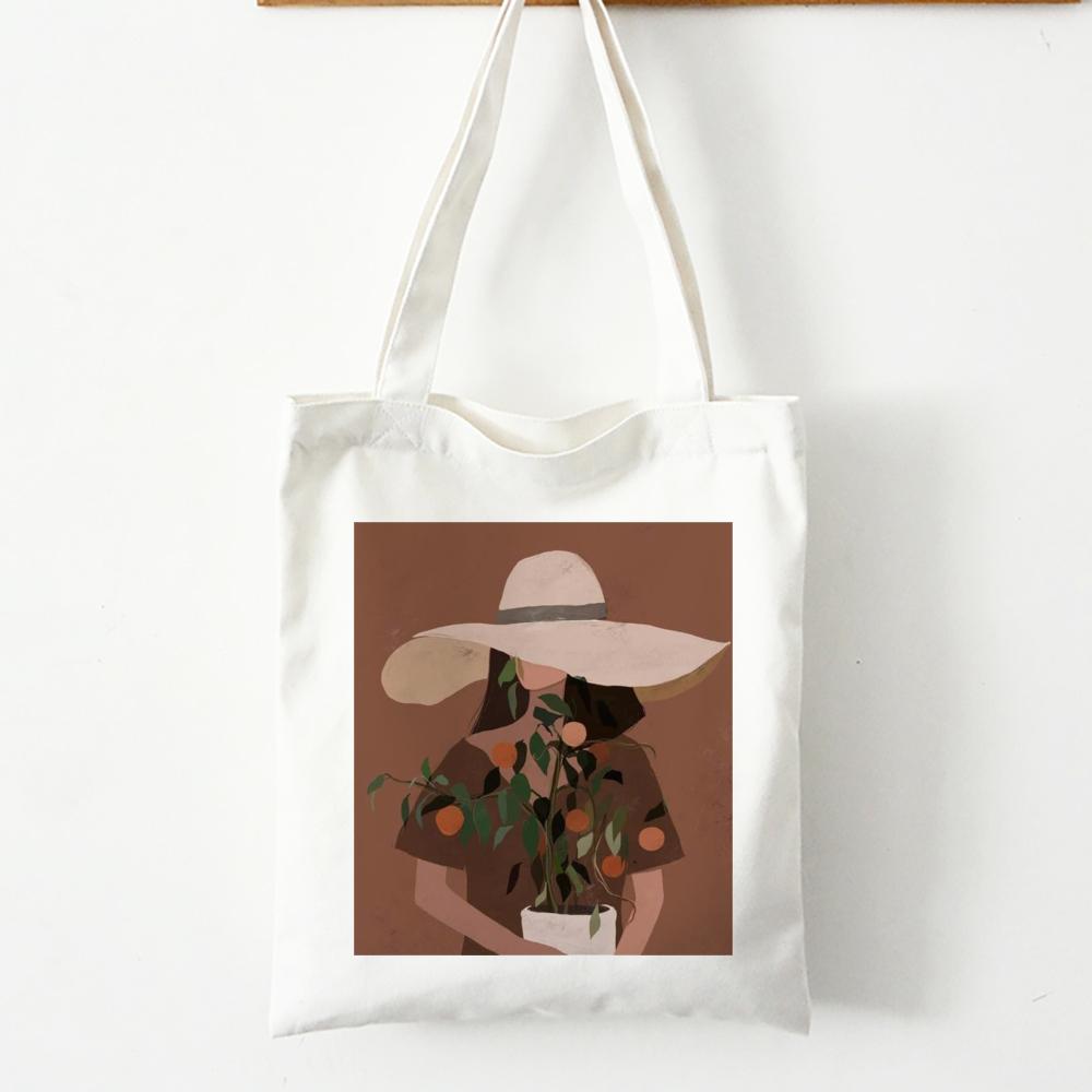 Harajuku Punk Vintage Y2k Эстетическая женская сумка с принтом Vaporwave Art Grunge School Bag Эстетичная холщовая сумка Большая вместительная сумка-шоппер