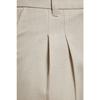 Brown Wide Leg Pleated Woven Trousers Twoaw22pl0475