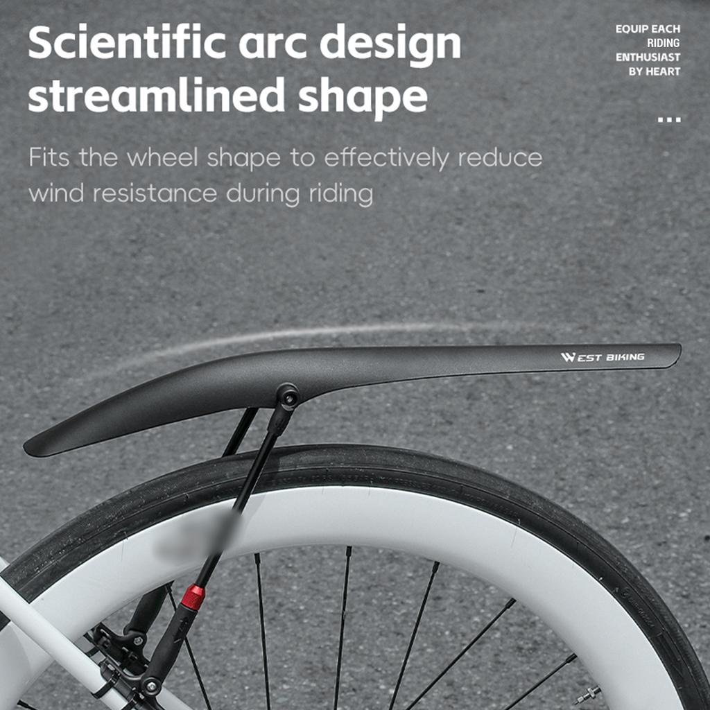 Крылья для шоссейного велосипеда 700c, брызговики с задним фонарем, комплект быстросъемных задних крыльев для велосипеда, легкий вес