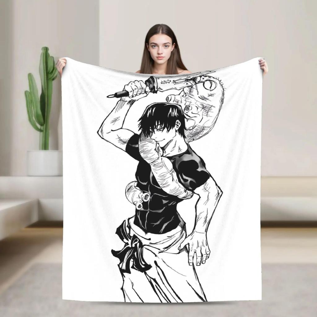 Toji Fushiguro Japanese Anime Blanket Soft Warm Throw Blanket for Winter Couch Chair Bed Aesthetic