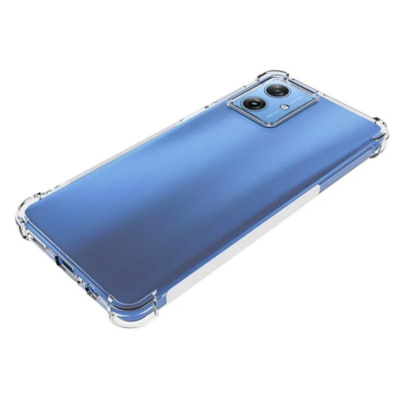 Для Motorola Moto G54 5G Задняя крышка WANLONFENG Серия TM 2,0 мм Прозрачный ТПУ чехол для телефона (Большое отверстие для линзы)