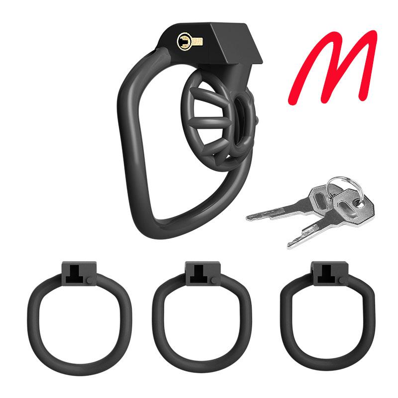 Bdsm Male Penis Chastity Cage Set Small Bird Chastity Cage Belt With 3 Size Cock Ring Penis Lock Bondage Slave Man Sex Toy Sissy