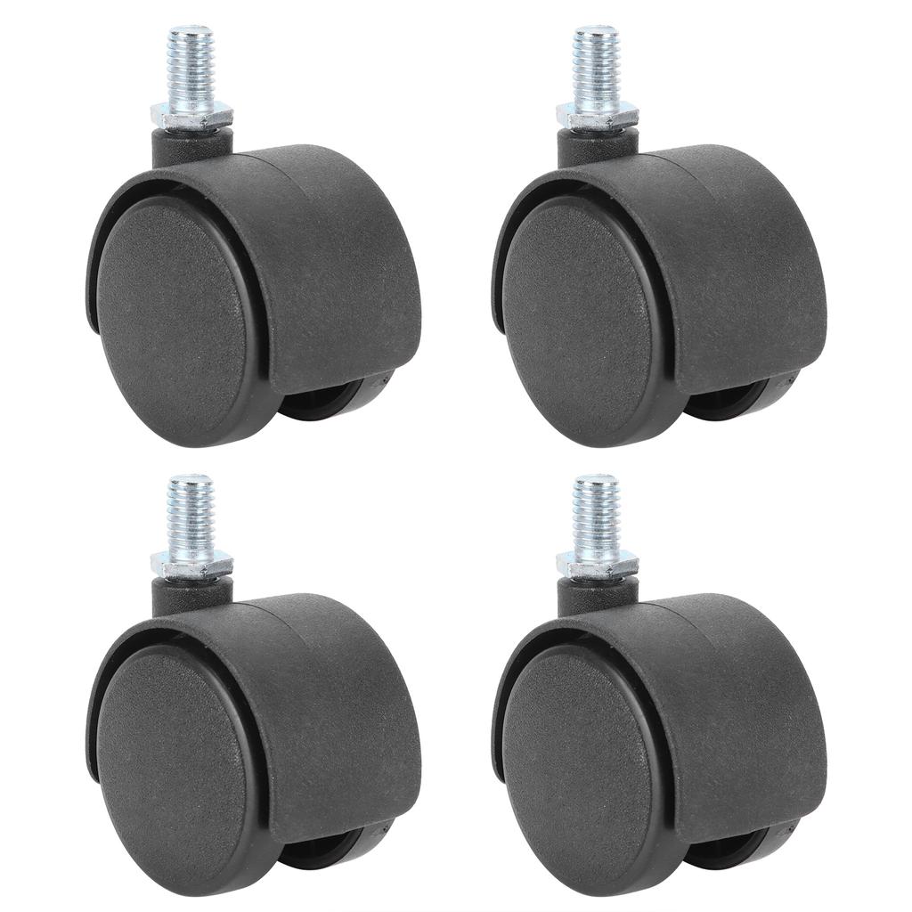 4шт 1,5-дюймовые ролики, вращающиеся на 360 градусов, универсальное пластиковое колесо для стула-кабинета