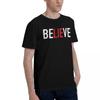 The Fly Zoo TV Believe 100 Cotton Casual Breathable Confortable Manga Short Sleeve TShirt Mens Tops